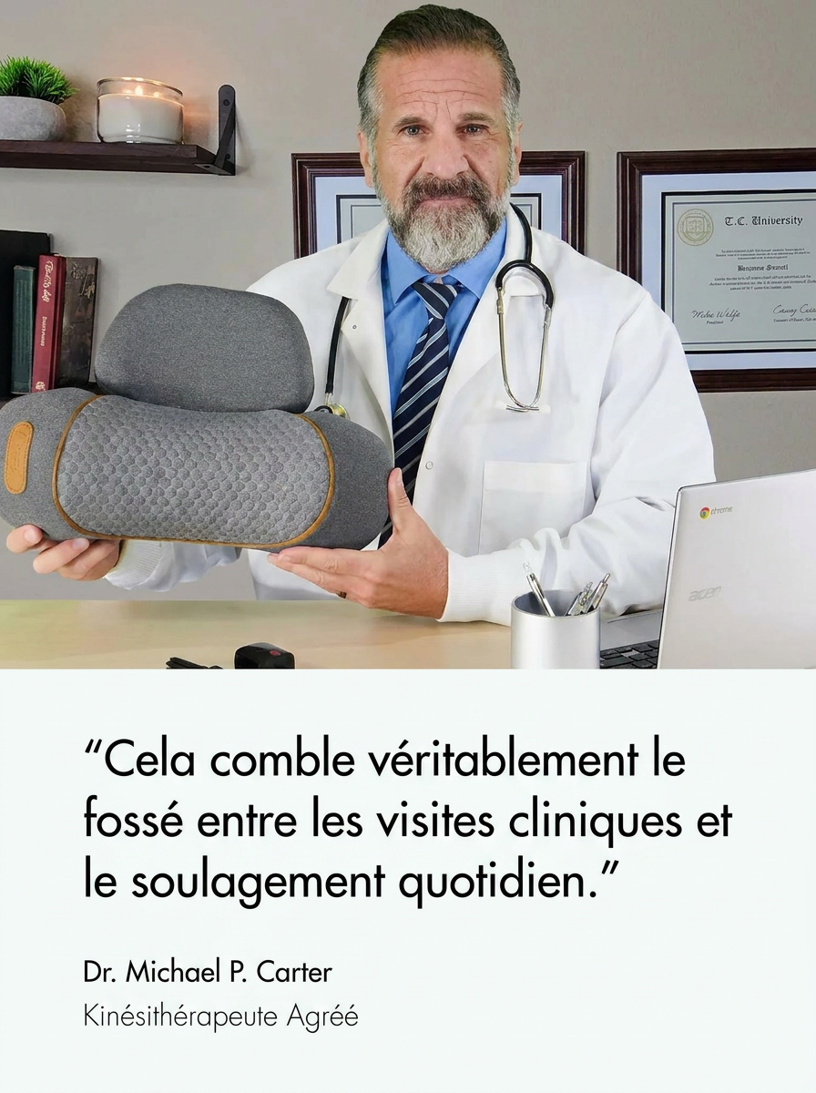 ThermoNeck Oreiller de massage cervical avec thérapie par la chaleur