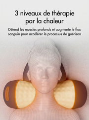 ThermoNeck Oreiller de massage cervical avec thérapie par la chaleur
